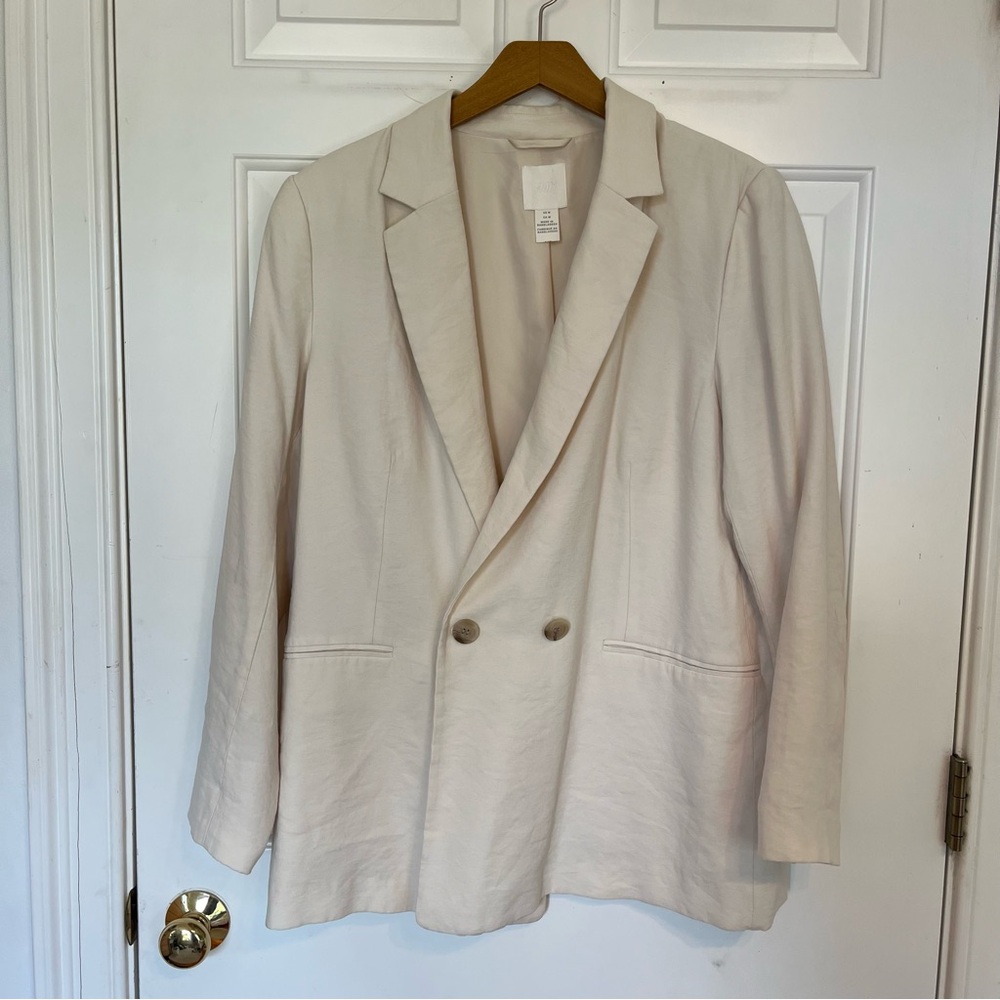 H&M Off-White Relaxed Blazer